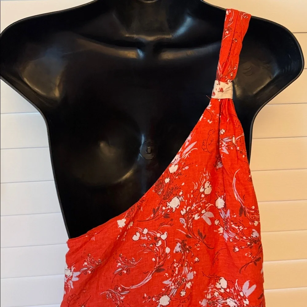 Free People One Shoulder Floral Boho Dress - Picture 3 of 6